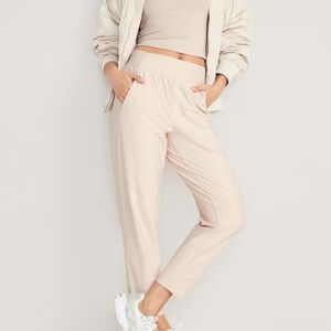 OLD NAVY High-Waisted PowerSoft Combination Taper Pants Cashmere Large | NWT